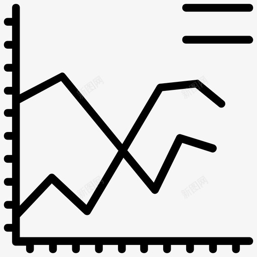 折线图分析数据可视化图标svg_新图网 https://ixintu.com 分析 折线图 数据可视化 数据可视化线图标 线图 统计