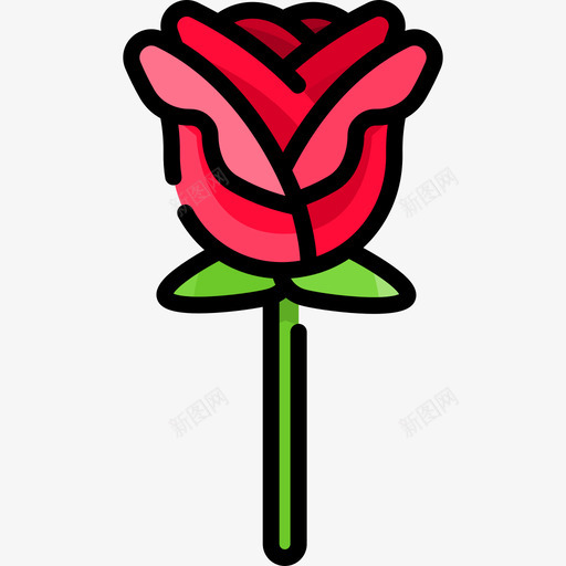 玫瑰色单身女性线性颜色图标svg_新图网 https://ixintu.com 单身女性 玫瑰色 线性颜色