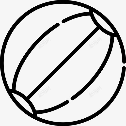 沙滩球玩具18直线型图标svg_新图网 https://ixintu.com 沙滩球 玩具18 直线型