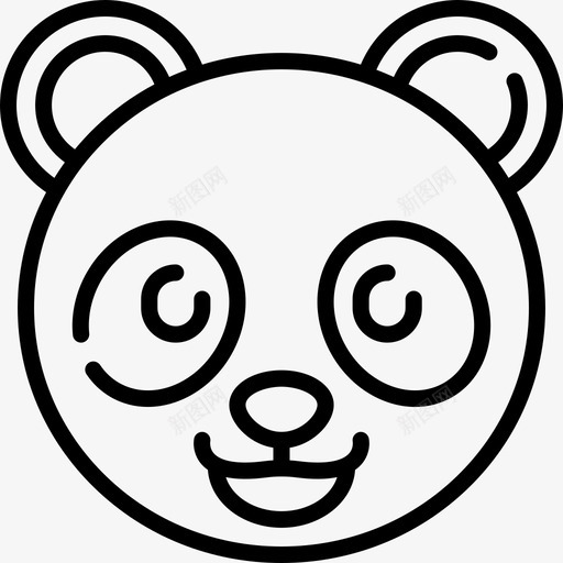 熊猫动物与自然3直系图标svg_新图网 https://ixintu.com 动物与自然3 熊猫 直系