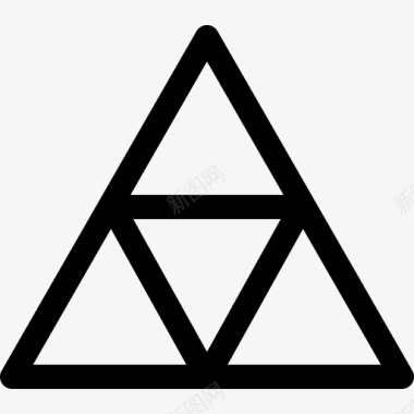 金字塔图信息图元素6线性图标图标
