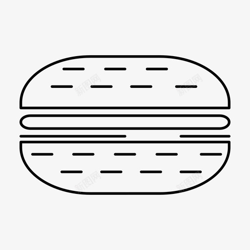 汉堡美味快餐图标svg_新图网 https://ixintu.com ios营销 广告瘦图标 快餐 汉堡 汉堡包 美味
