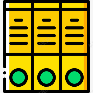 档案文件和文件夹12黄色图标图标