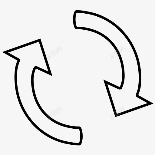 旋转箭头依赖回收图标svg_新图网 https://ixintu.com 依赖 回收 旋转 旋转箭头