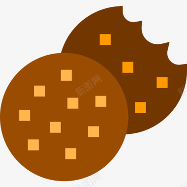饼干食物38扁平图标图标