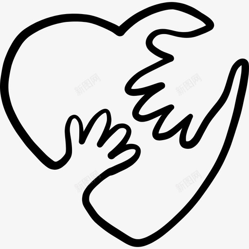 心脏母亲节11黑色图标svg_新图网 https://ixintu.com 心脏 母亲节11 黑色