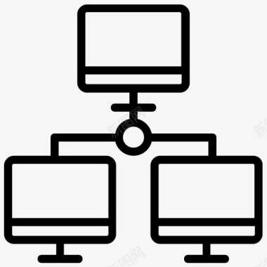 本地网络客户端服务器计算机图标图标