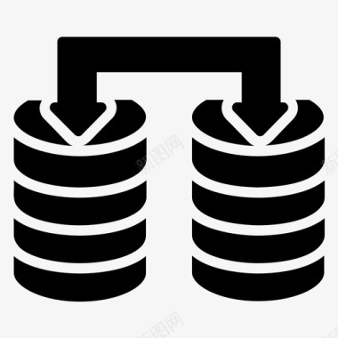 数据交换数据转换数据共享图标图标