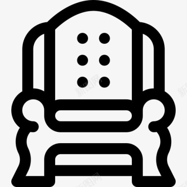 扶手椅复古装饰11线性图标图标
