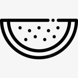 小西瓜西瓜野餐2直线型图标高清图片