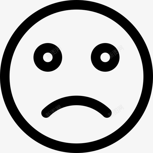 悲伤表情直率图标svg_新图网 https://ixintu.com 悲伤 直率 表情