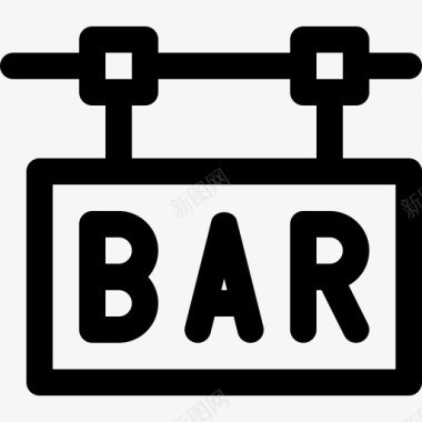酒吧饮料4直系图标图标