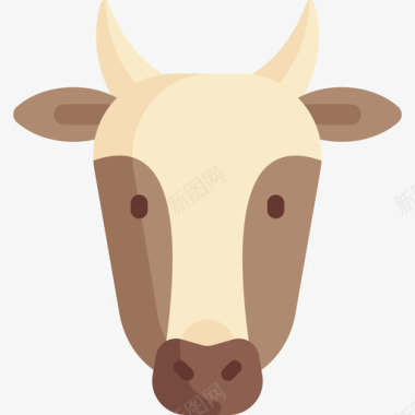 奶牛农业6平坦图标图标