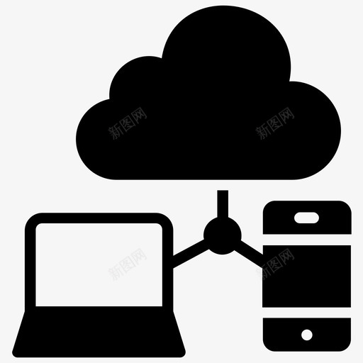 云技术云计算云托管图标svg_新图网 https://ixintu.com 云托管 云托管字形图标 云技术 云服务 云网络 云计算