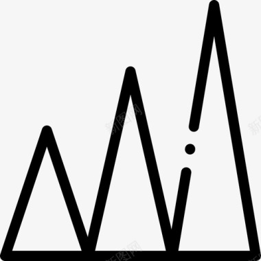 金字塔图信息图元素7线性图标图标