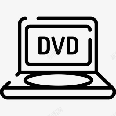 Dvd播放器电影院9线性图标图标