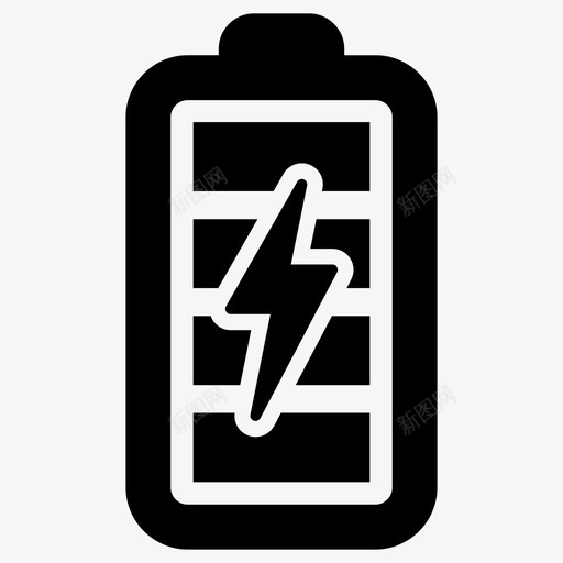 电池充电能量满图标svg_新图网 https://ixintu.com 功率 指示 满 电池充电 能量