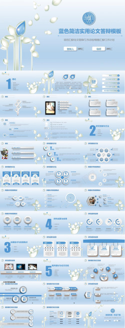 实用简单蓝色简洁实用论文答辩