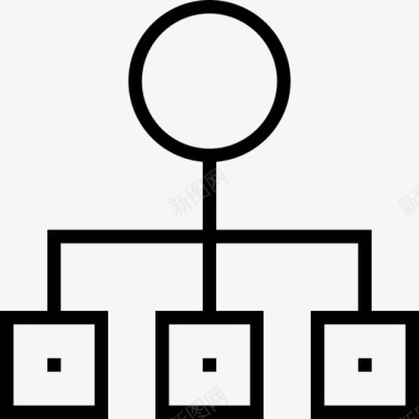 分层结构用户界面24线性图标图标