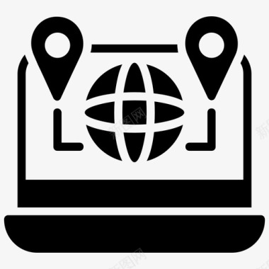 全球配送国际配送声誉管理字形图标图标
