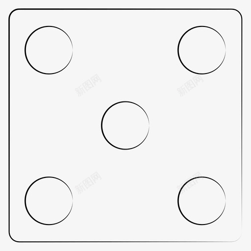 骰子面五手绘游戏图标svg_新图网 https://ixintu.com 五 手绘游戏 骰子面