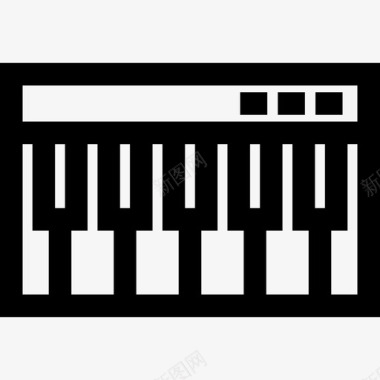 键盘音乐音效4线性图标图标