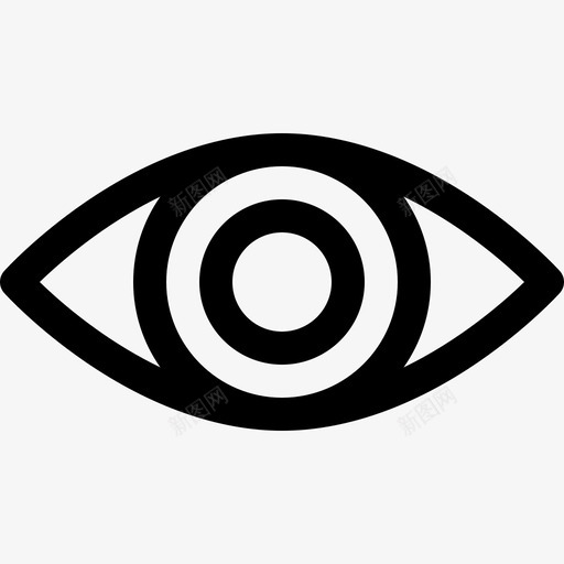 眼睛用户界面14线性图标svg_新图网 https://ixintu.com 用户界面14 眼睛 线性