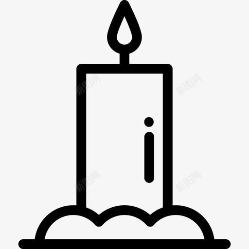 蜡烛感恩节直系图标svg_新图网 https://ixintu.com 感恩节 直系 蜡烛