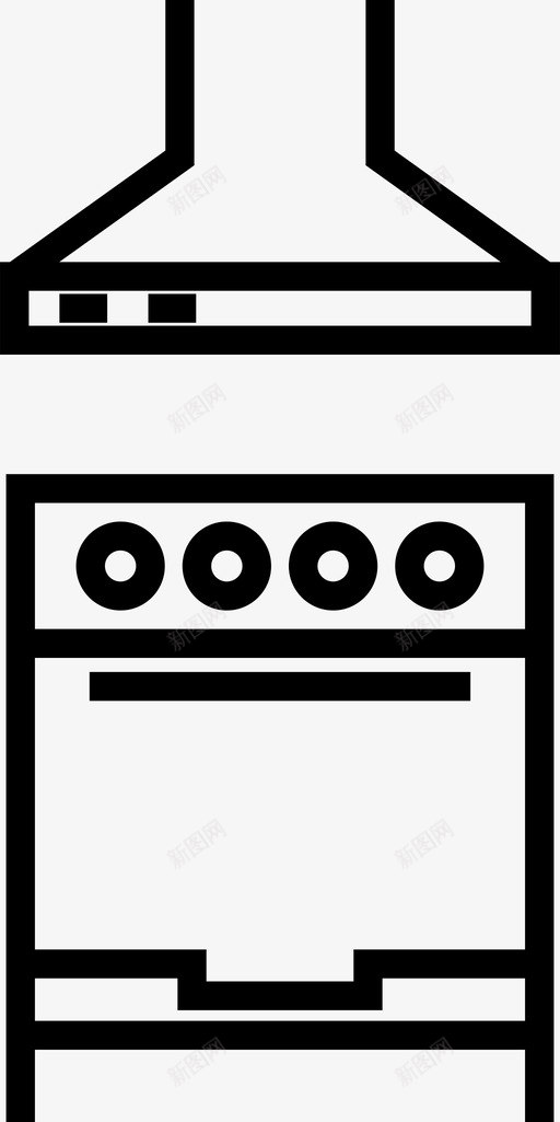 厨房冷藏烹饪图标svg_新图网 https://ixintu.com 冷藏 厨房 家 家具 烹饪