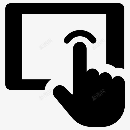 触摸屏点击手指图标svg_新图网 https://ixintu.com 平板电脑 手指 点击 触摸屏