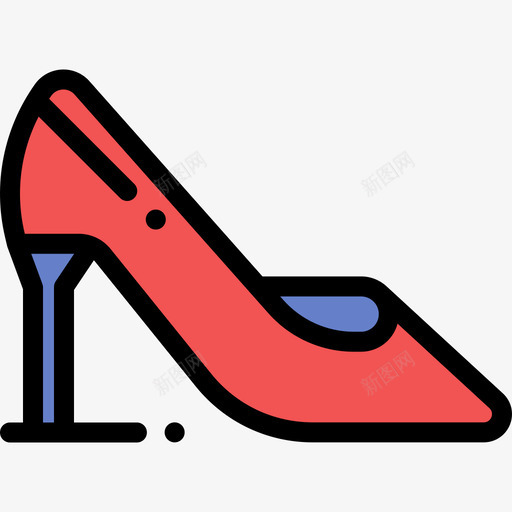 高跟鞋秋装6件线条色图标svg_新图网 https://ixintu.com 秋装6件 线条色 高跟鞋