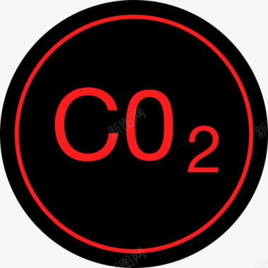 二氧化碳能源环境4平坦图标图标