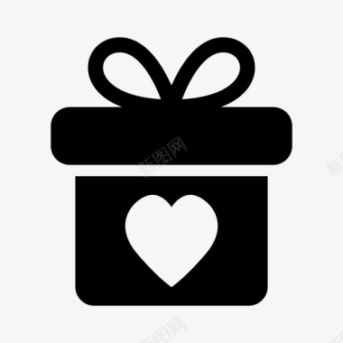 爱情礼物盒子礼物图标图标