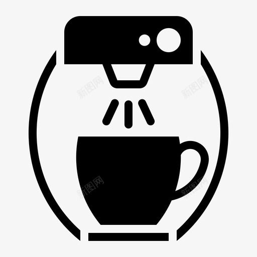 咖啡机设备办公室图标svg_新图网 https://ixintu.com 办公室 办公设备 咖啡机 服务 设备