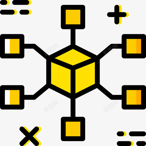 网络启动6黄色图标svg_新图网 https://ixintu.com 启动6 网络 黄色