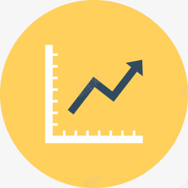 折线图商务办公和互联网2圆形图标图标