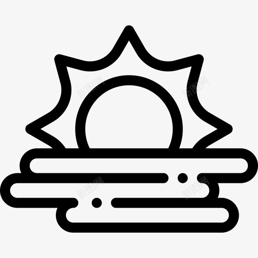 日出健康生活方式9直系图标svg_新图网 https://ixintu.com 健康生活方式9 日出 直系