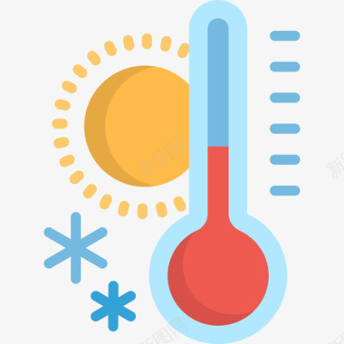 温度行程app3平坦图标图标