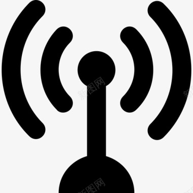 Wifi科技5固态图标图标