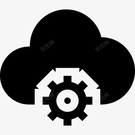 云计算云计算和网络3填充图标svg_新图网 https://ixintu.com 云计算 云计算和网络3 填充