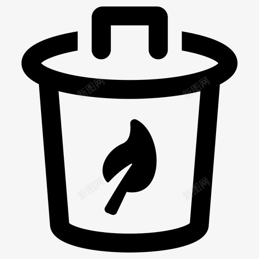生态生态垃圾箱环境垃圾箱图标svg_新图网 https://ixintu.com 垃圾箱垃圾删除 环境垃圾箱 生态 生态垃圾箱