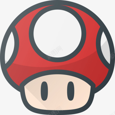 蘑菇电子游戏4线性颜色图标图标