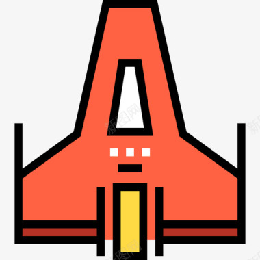 太空入侵者拱廊2线性颜色图标图标