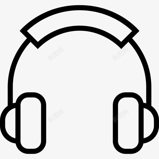 耳机多媒体21线性图标svg_新图网 https://ixintu.com 多媒体21 线性 耳机