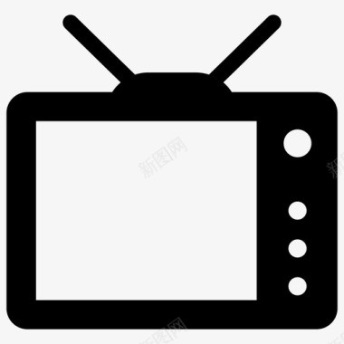 电视复古表演图标图标
