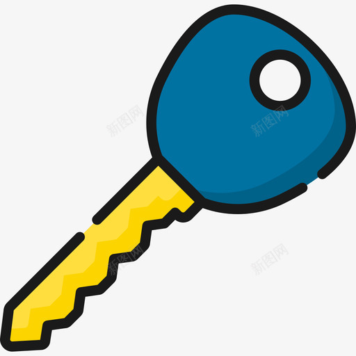 汽车钥匙家庭自动化6线性颜色图标svg_新图网 https://ixintu.com 家庭自动化6 汽车钥匙 线性颜色