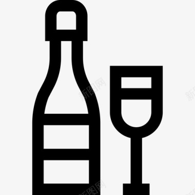 葡萄酒17岁生日直系图标图标