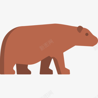 熊动物27扁平图标图标