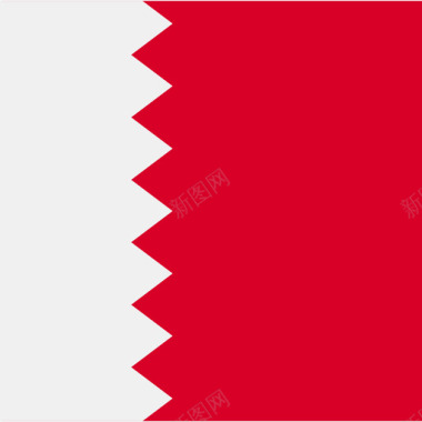 巴林方形国家简单旗帜图标图标
