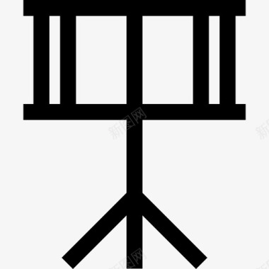 鼓音乐声4线性图标图标